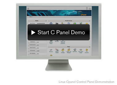 start cpanel demo - opens in a new window